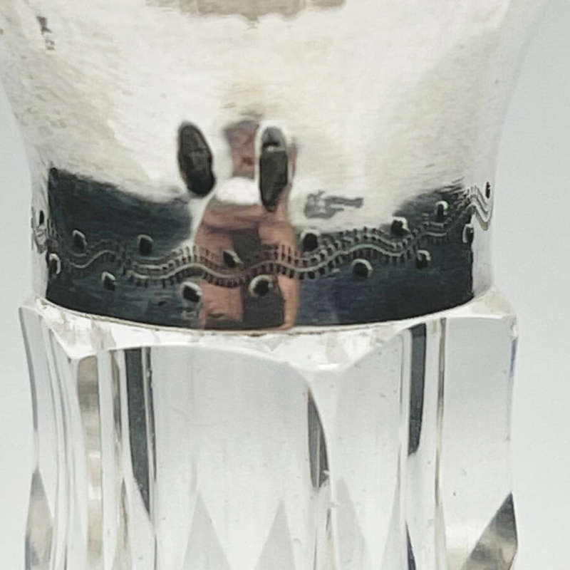 Silver Topped Cut Glass Pepperette