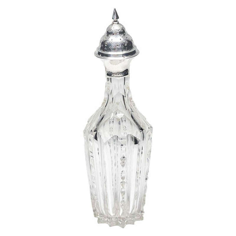Silver Topped Cut Glass Pepperette