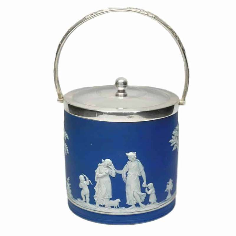 Wedgwood Jasperware Biscuit Barrel C1860