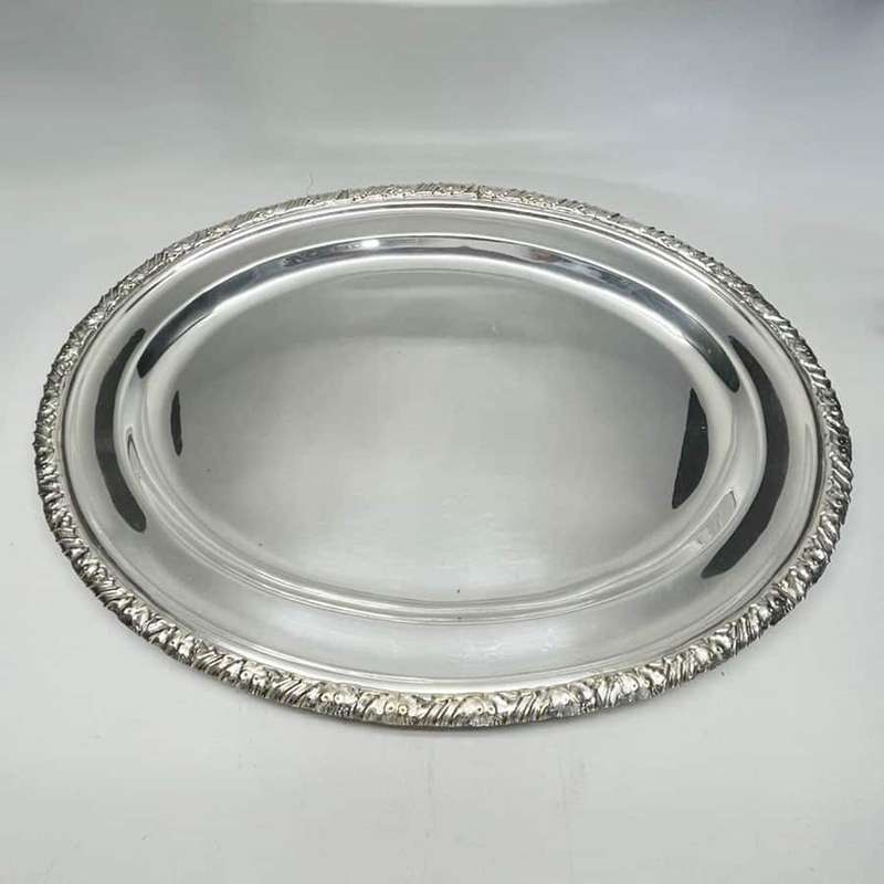 Silver Plated Meat Plate With Meat Dome Mappin and Webb