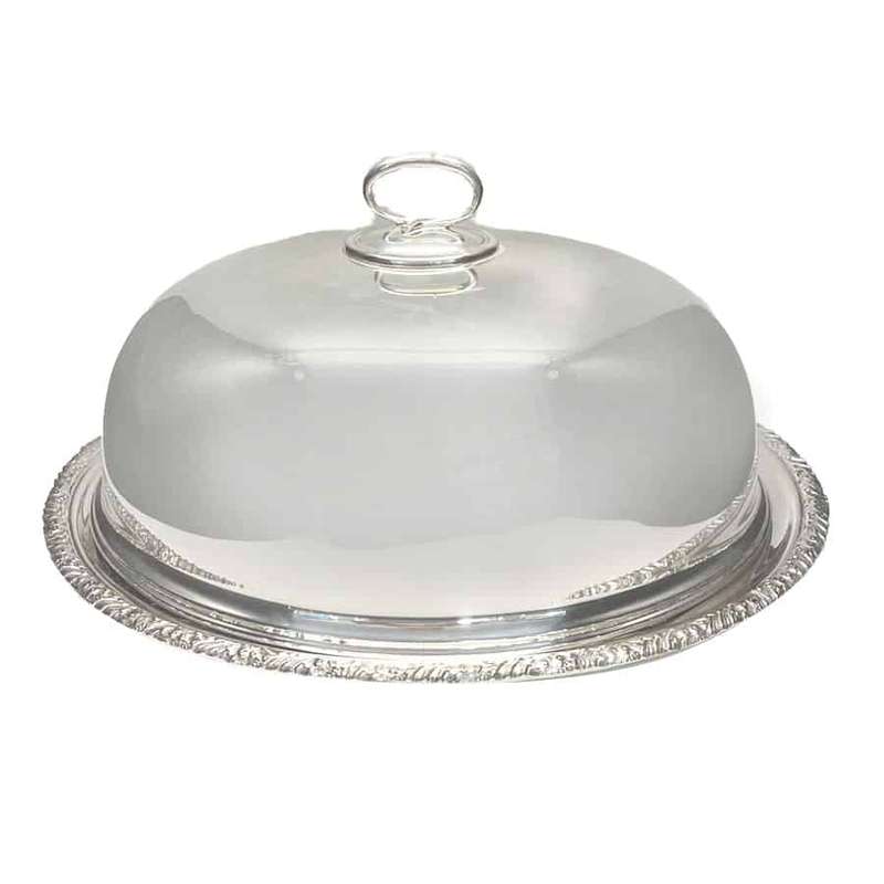 Silver Plated Meat Plate With Meat Dome Mappin and Webb