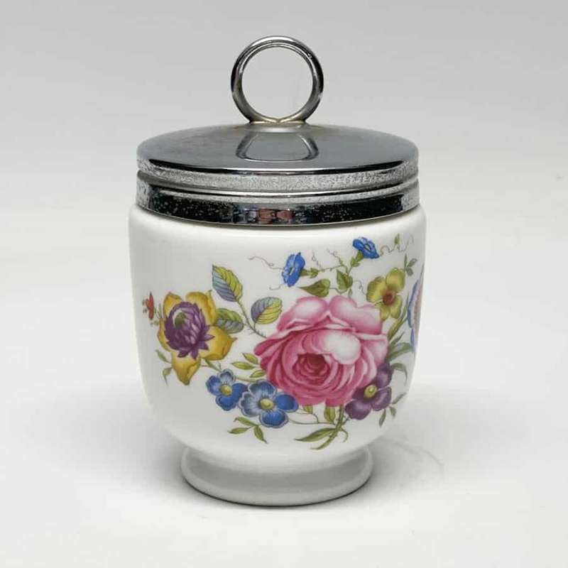Royal Worcester Pink Rose Egg Coddler Medium