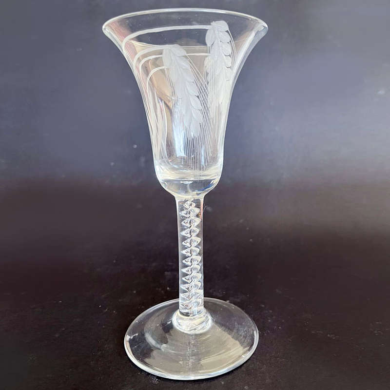 Antique 18th Century Georgian Air Twist Wine Glass c1750
