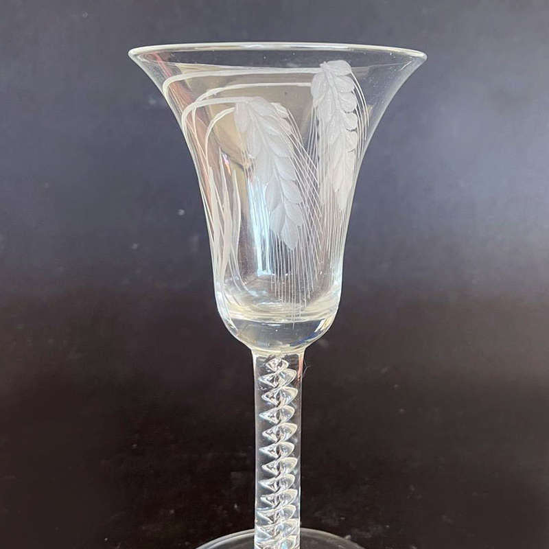 Antique 18th Century Georgian Air Twist Wine Glass c1750