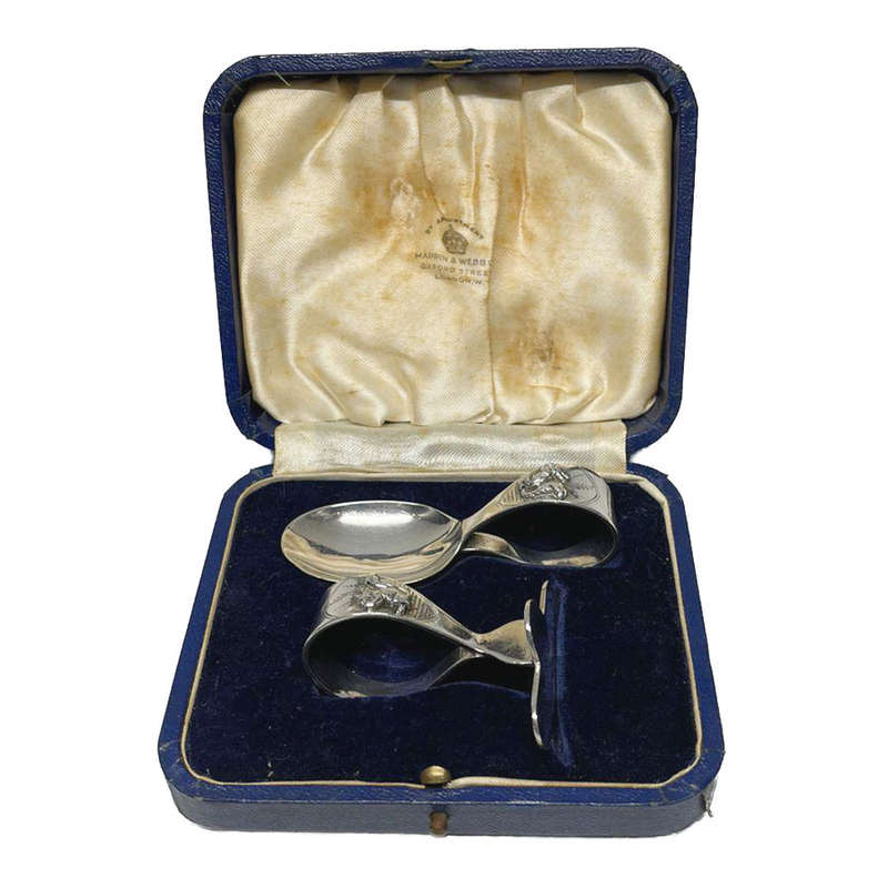 Hallmarked Silver Christening Set Sheffield 1962