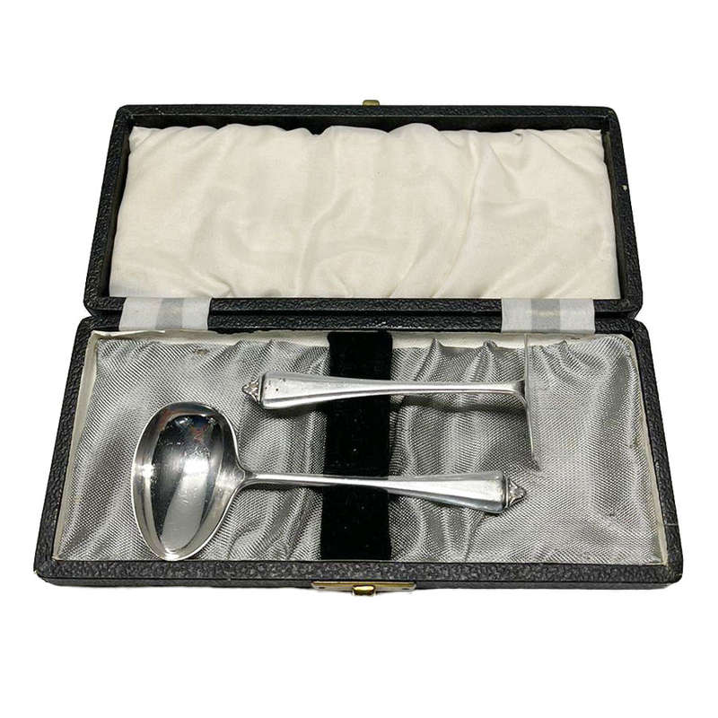 Hallmarked Silver Christening Set Birmingham 1949
