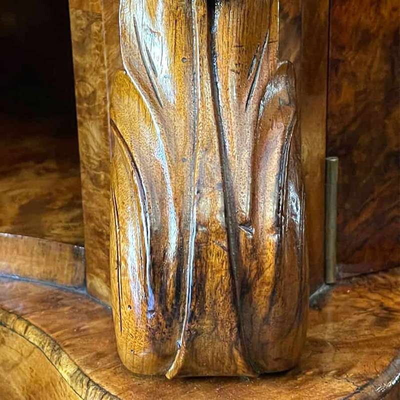 Magnificent Victorian Marble Topped Burr Walnut Chiffonier