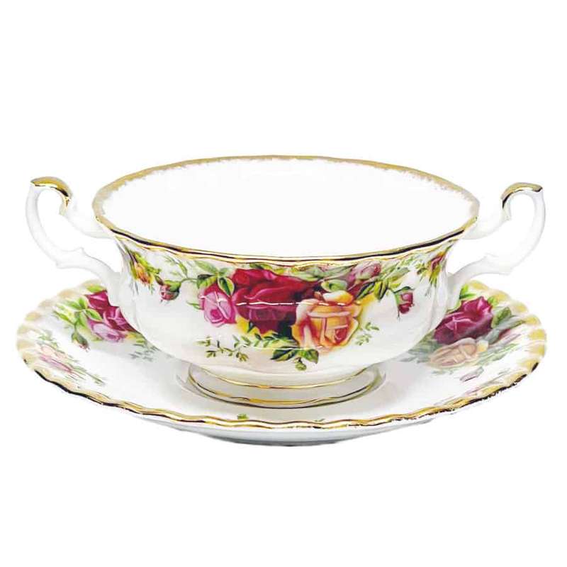 Royal Albert Old Country Roses Soup Coupe and Saucer