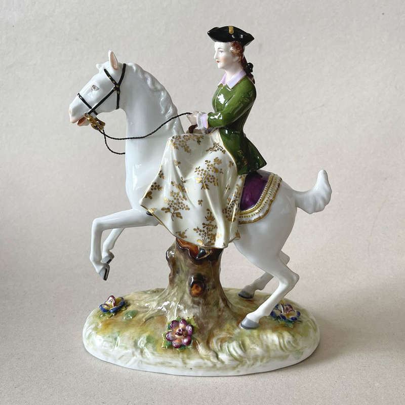 Volkstedt Lady On Horse Back C1945