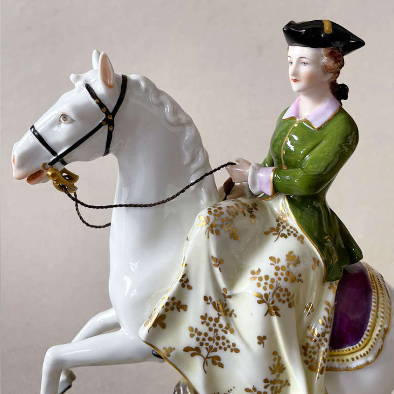 Volkstedt Lady On Horse Back C1945