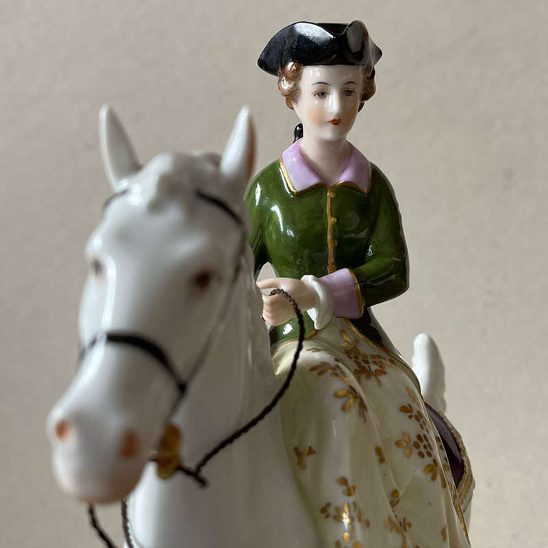 Volkstedt Lady On Horse Back C1945