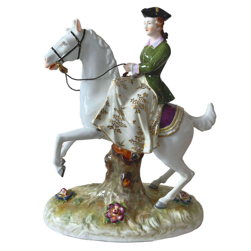Volkstedt Lady On Horse Back C1945