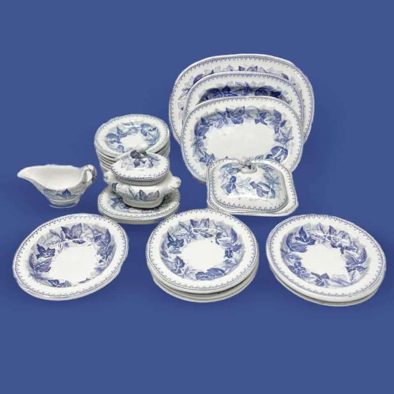 Copeland Ivy Leaf Pattern Childs Dinner Service 19th
