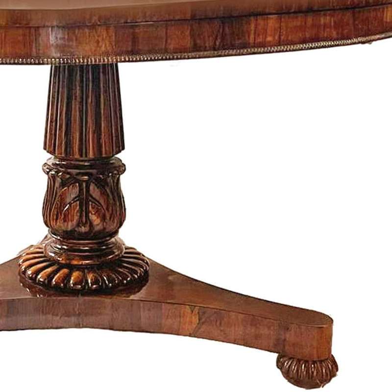 William VI Rosewood Tilt Top Centre Table C1860