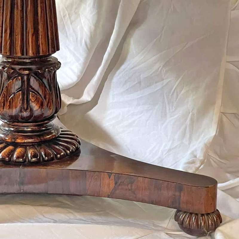 William VI Rosewood Tilt Top Centre Table C1860