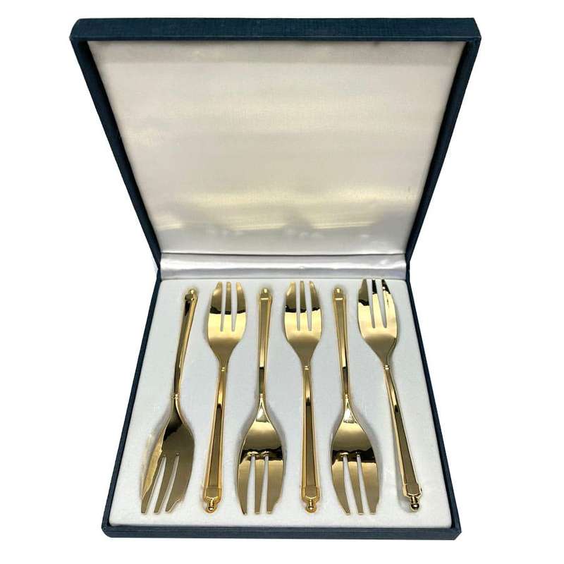 24ct Gold Plated Royal Albert Cake Forks