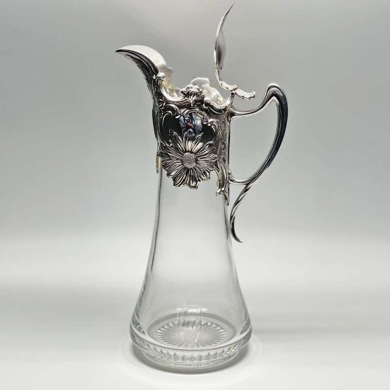 Art Nouveau Style Portugeuse Silver Claret Jug Porto
