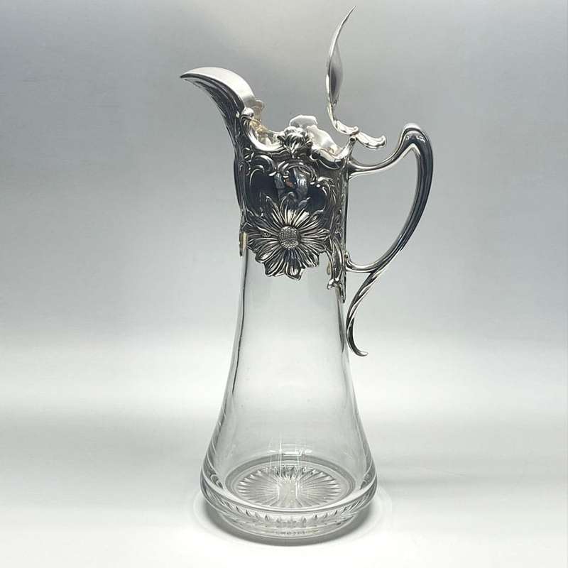 Art Nouveau Style Portugeuse Silver Claret Jug Porto