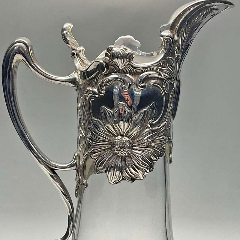 Art Nouveau Style Portugeuse Silver Claret Jug Porto