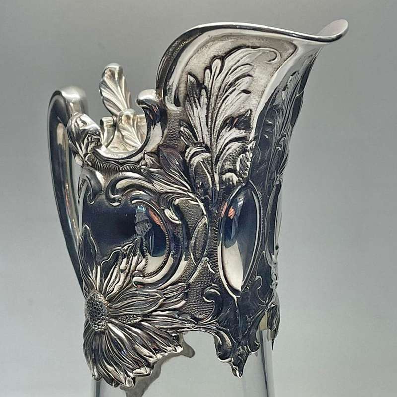 Art Nouveau Style Portugeuse Silver Claret Jug Porto