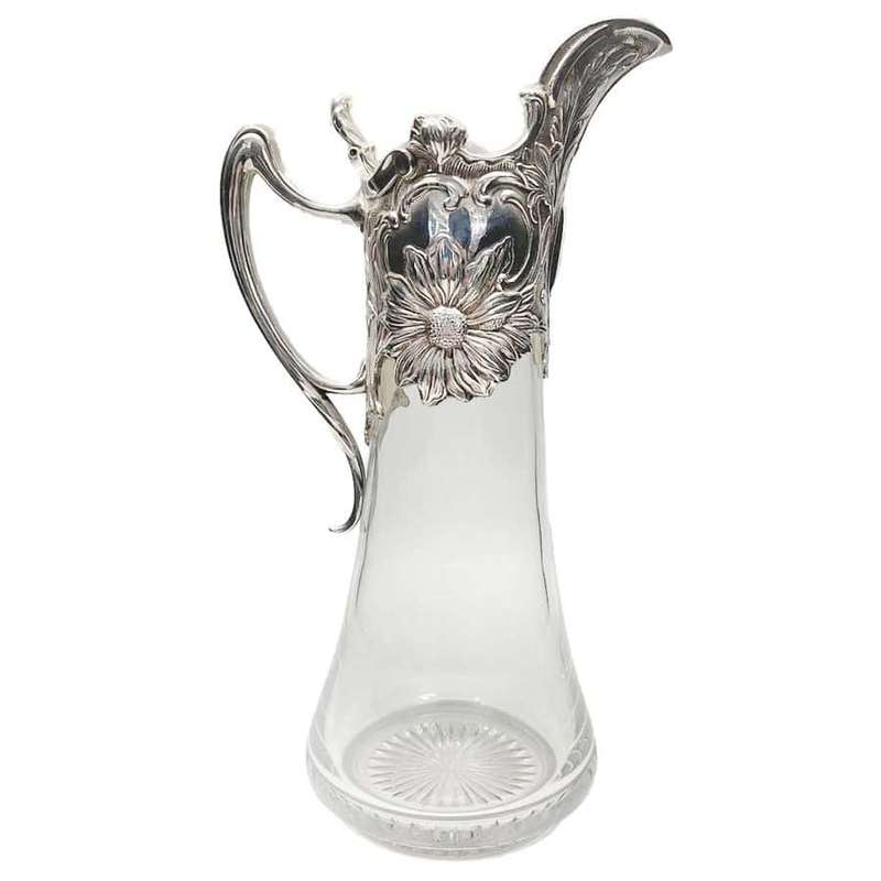 Art Nouveau Style Portugeuse Silver Claret Jug Porto