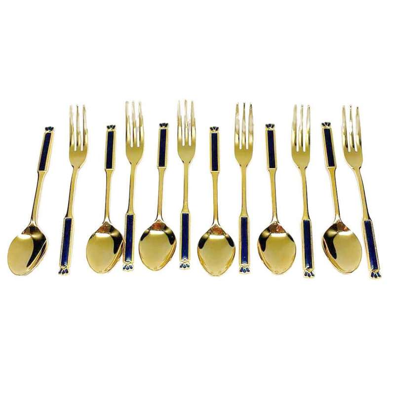 Eetrite 24ct Gold Plated Royal Albert Heirloom 12 Place Setting