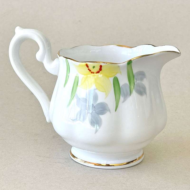 Royal Albert Crown China Hand Painted Daffodil Tea Milk Jug C1925