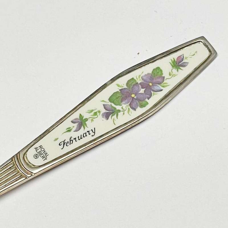 Royal Albert Flower of The Month February Cake Fork