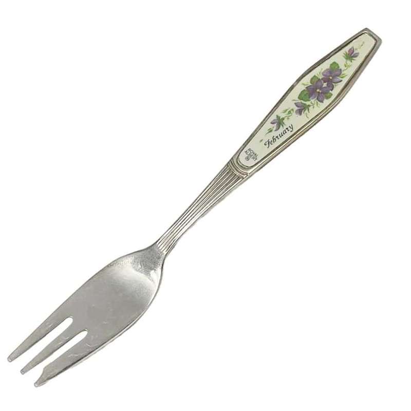 Royal Albert Flower of The Month February Cake Fork