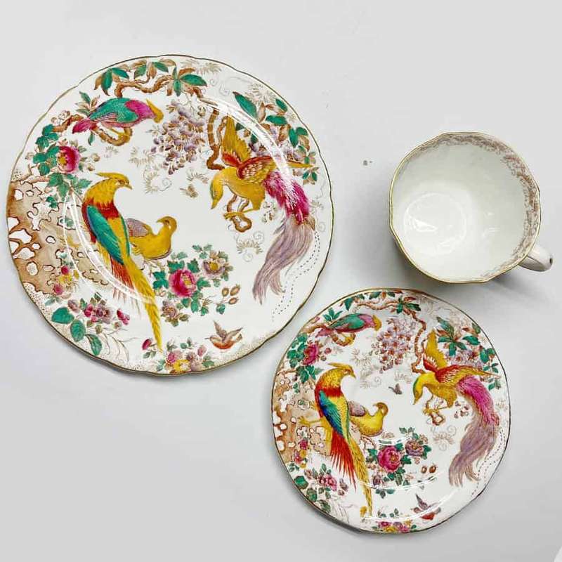 Royal Crown Derby Olde Avesbury Tea Trio 1939
