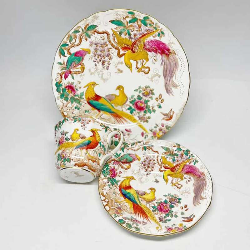Royal Crown Derby Olde Avesbury Tea Trio 1939