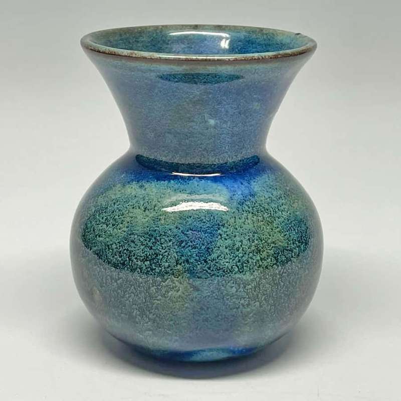Small Linnware Blue Glaze Vase