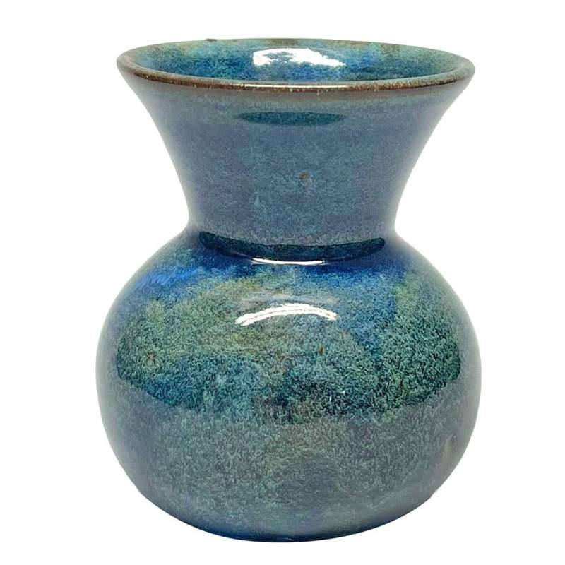 Small Linnware Blue Glaze Vase