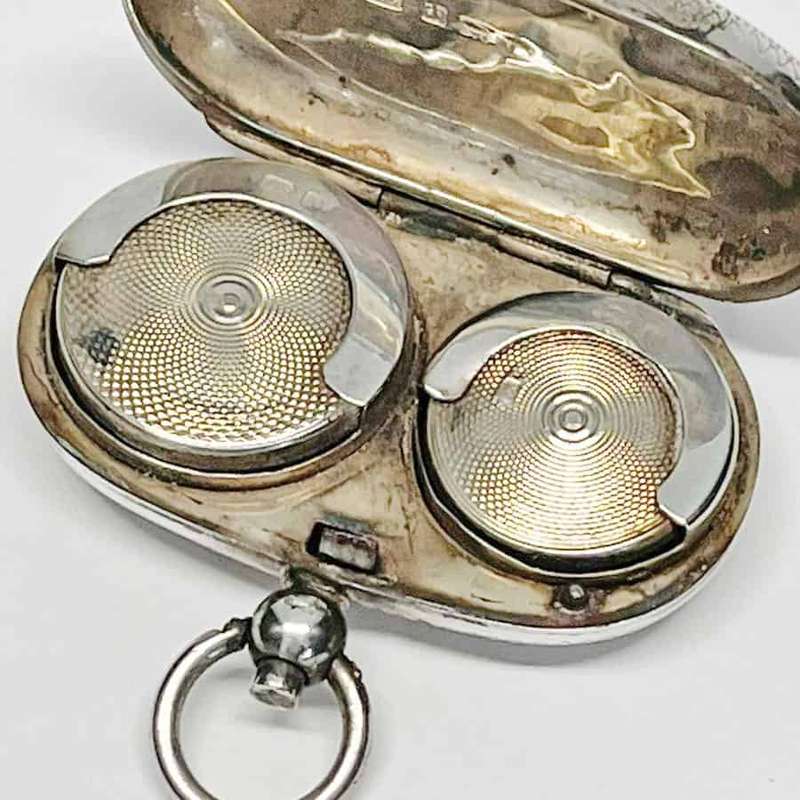 Hallmarked Double Silver Sovereign Case 1902