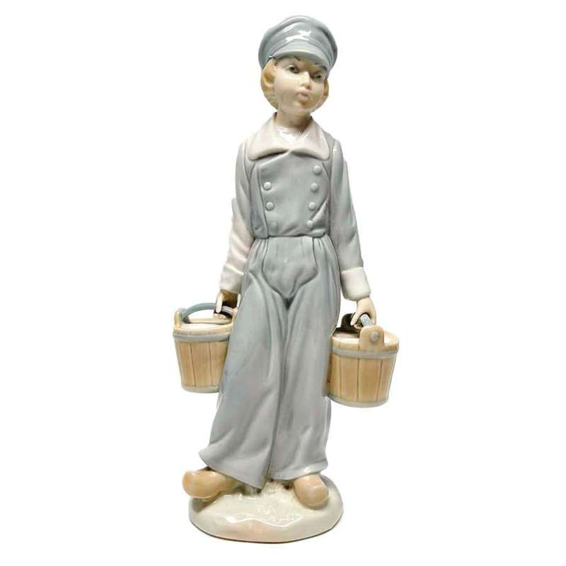 Lladro Figurine Boy With Pails 1972