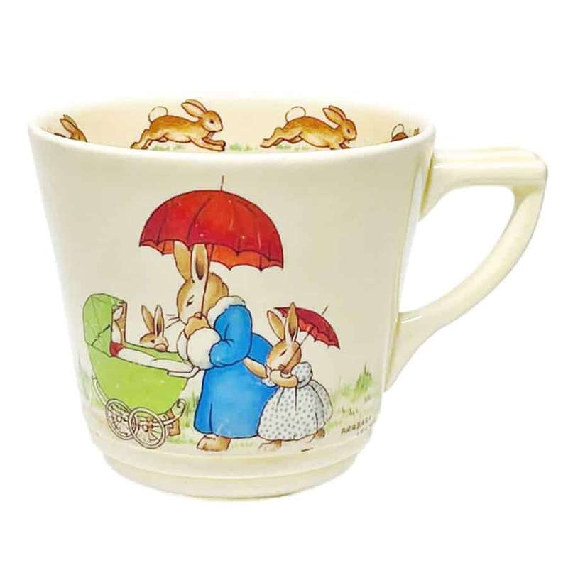 Royal Doulton Bunnykins Casino Cup Family With Pram