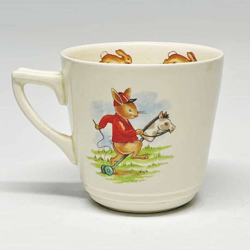 Royal Doulton Bunnykins Casino Cup Rocking Horse