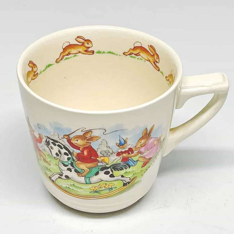 Royal Doulton Bunnykins Casino Cup Rocking Horse