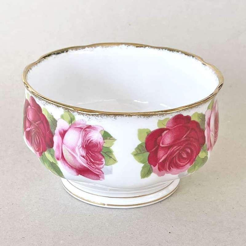 Royal Albert Old English Rose Coffee Sugar Bowl