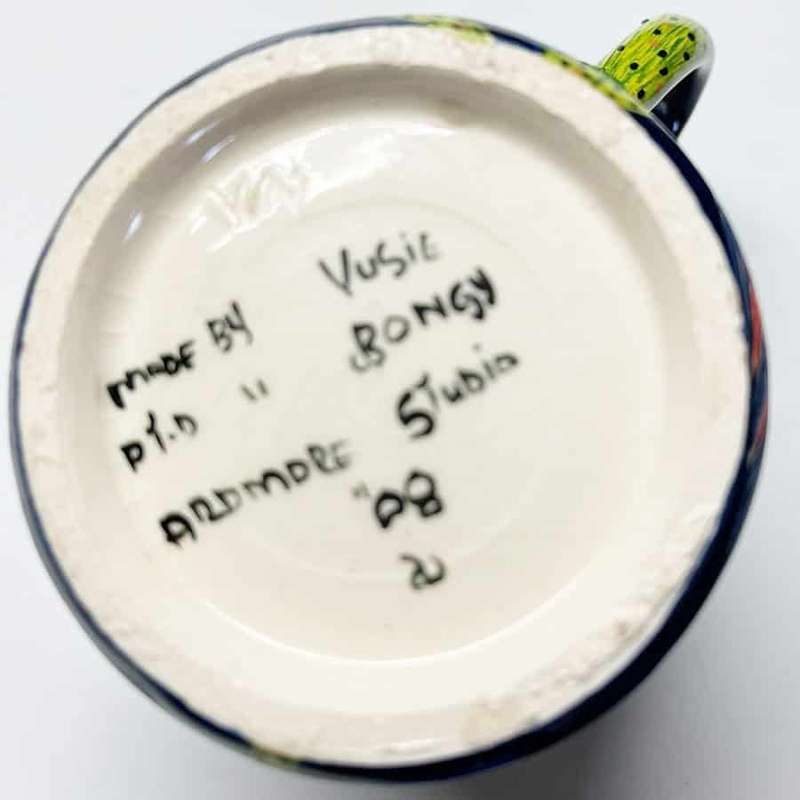 Ardmore Hand Painted Zebra Cup and Saucer Vusie