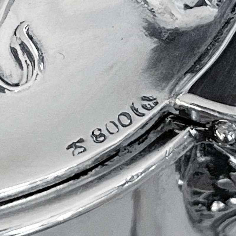Art Nouveau Crystal and Silver Claret Jug Post 1894