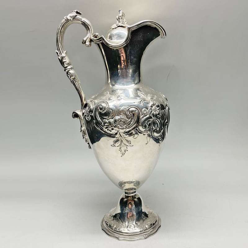 Hallmarked Silver Claret Jug London 1860 Savory and Sons