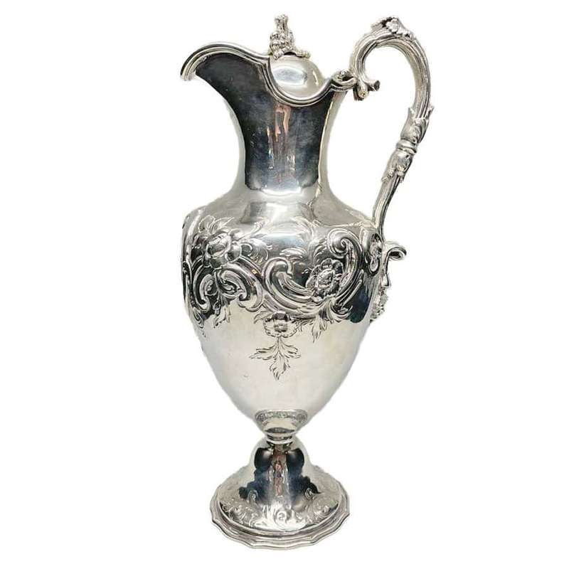 Hallmarked Silver Claret Jug London 1860 Savory and Sons