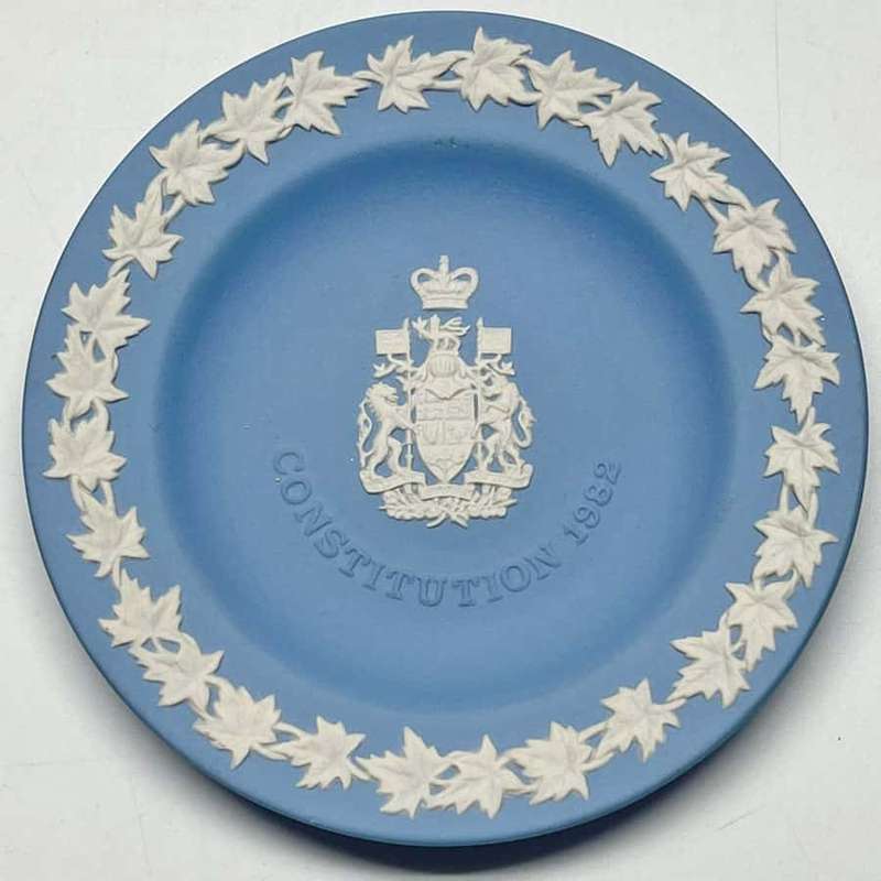 Wedgwood Blue Jasperware Bon Bon Constitution 1982