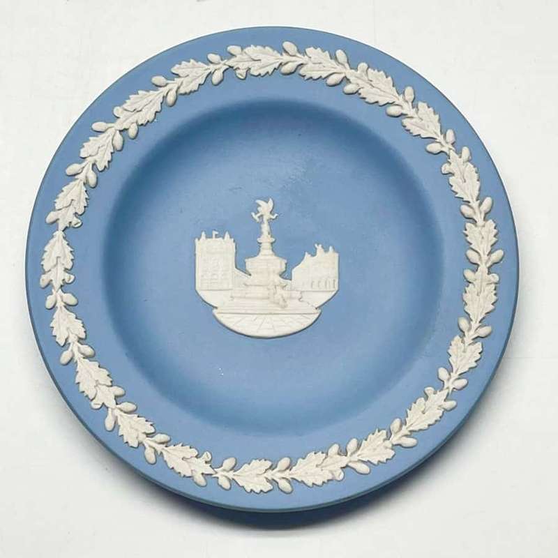 Wedgwood Blue Jasperware Bon Bon Palace Fountain