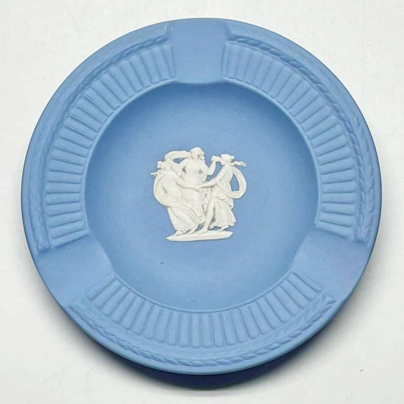 Wedgwood  Blue Jasperware Three Maidens Ashtray