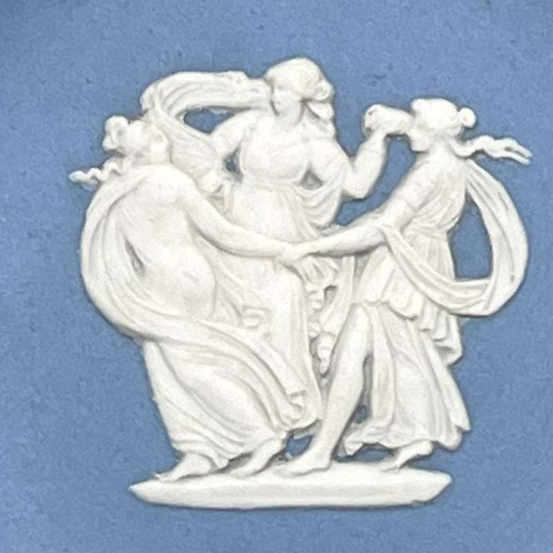 Wedgwood  Blue Jasperware Three Maidens Ashtray