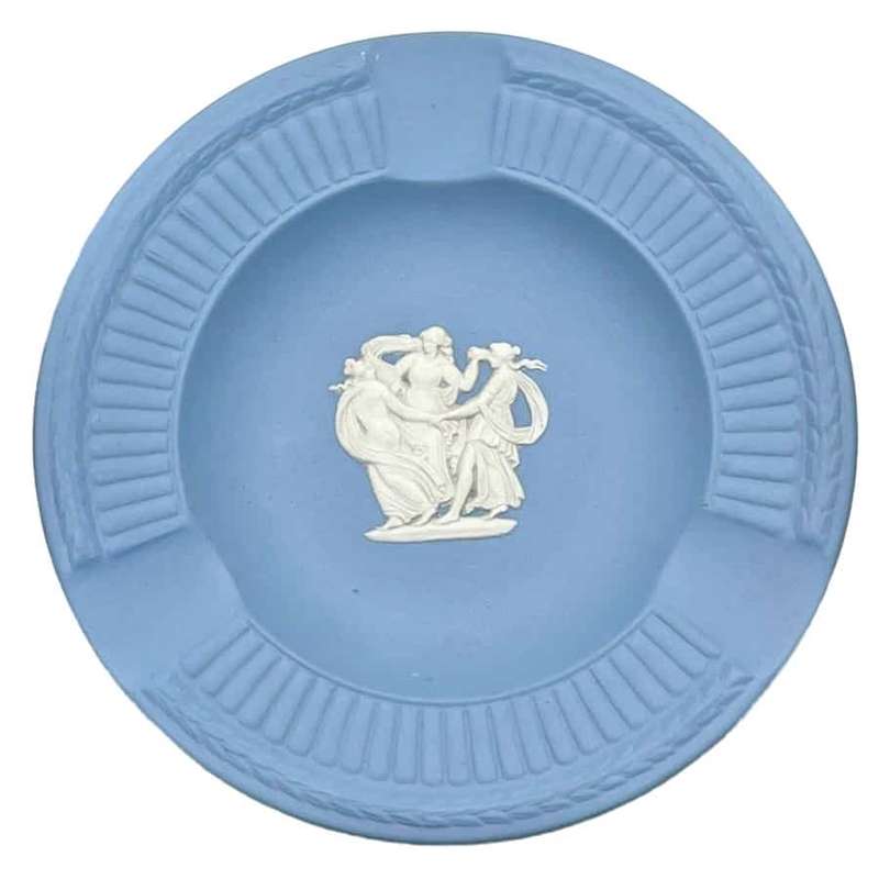 Wedgwood  Blue Jasperware Three Maidens Ashtray
