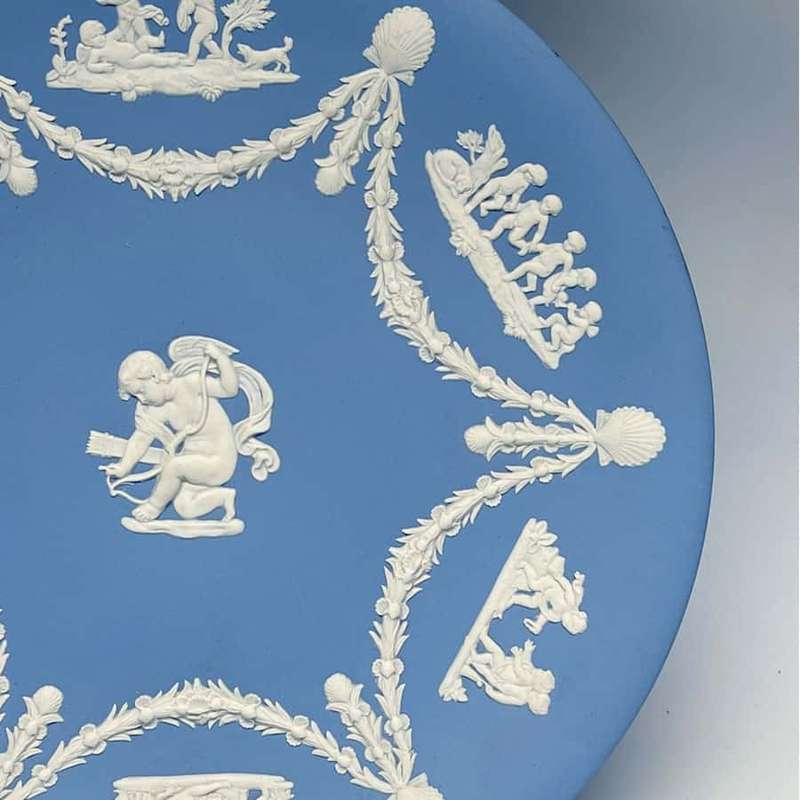Wedgwood Blue Jasperware Archer Plate