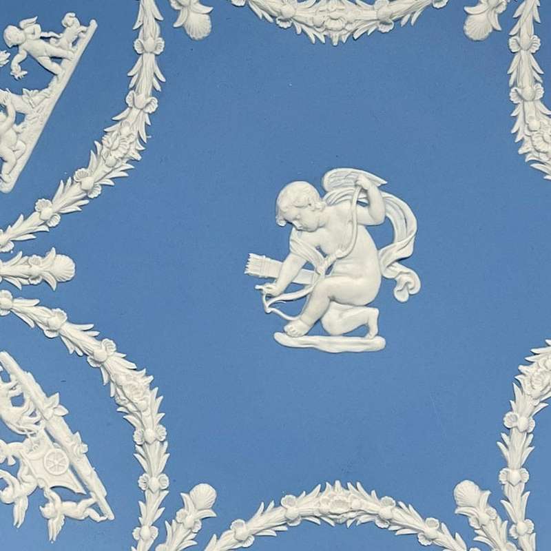 Wedgwood Blue Jasperware Archer Plate
